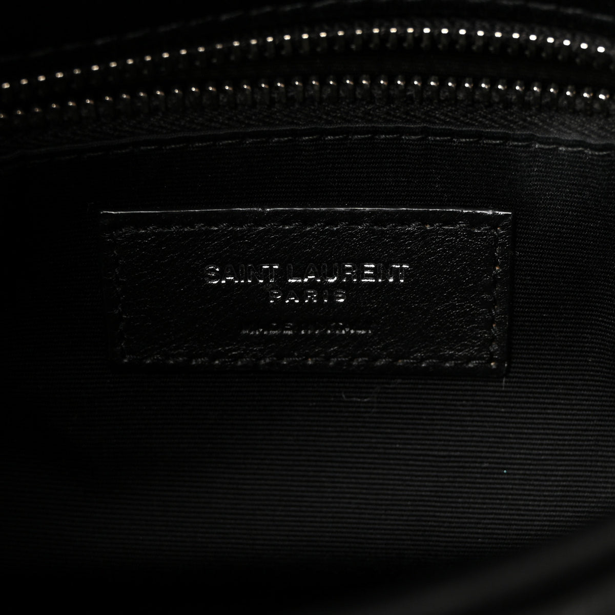 Saint Laurent Lambskin Quilted Toy Loulou Puffer Monogram Chain Satchel Black 6 of 10