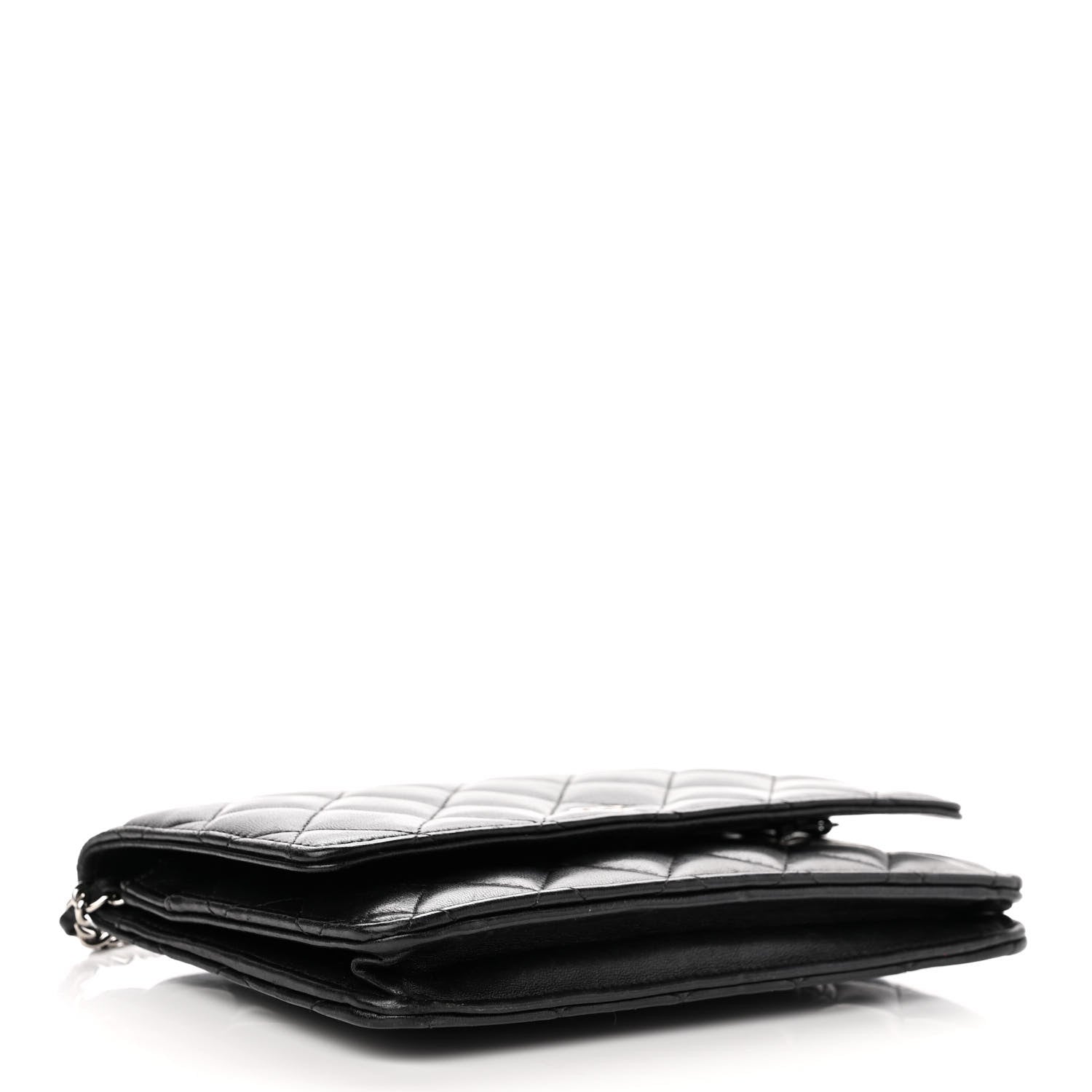 Chanel Lambskin Quilted Wallet On Chain WOC Black 4 of 15