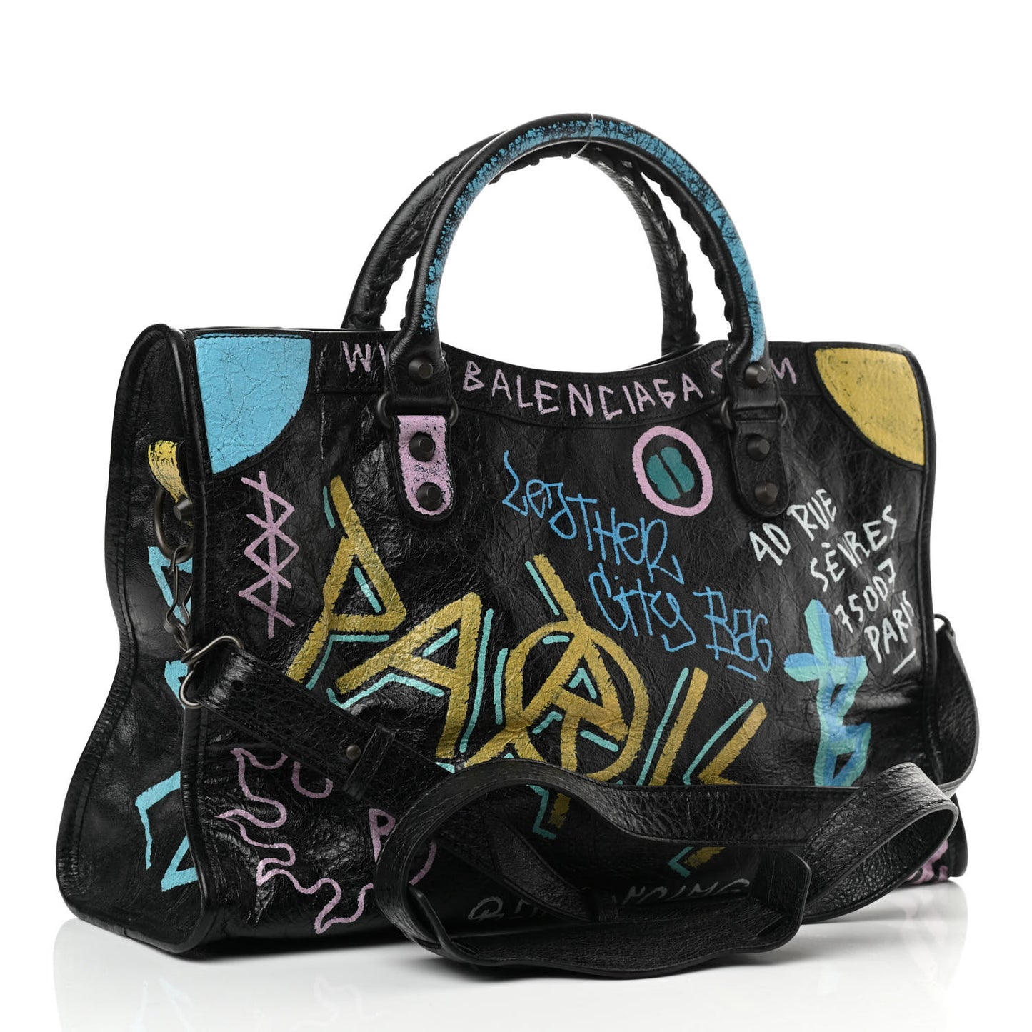 Agneau Graffiti All Over Classic Hardware City Black Multicolor