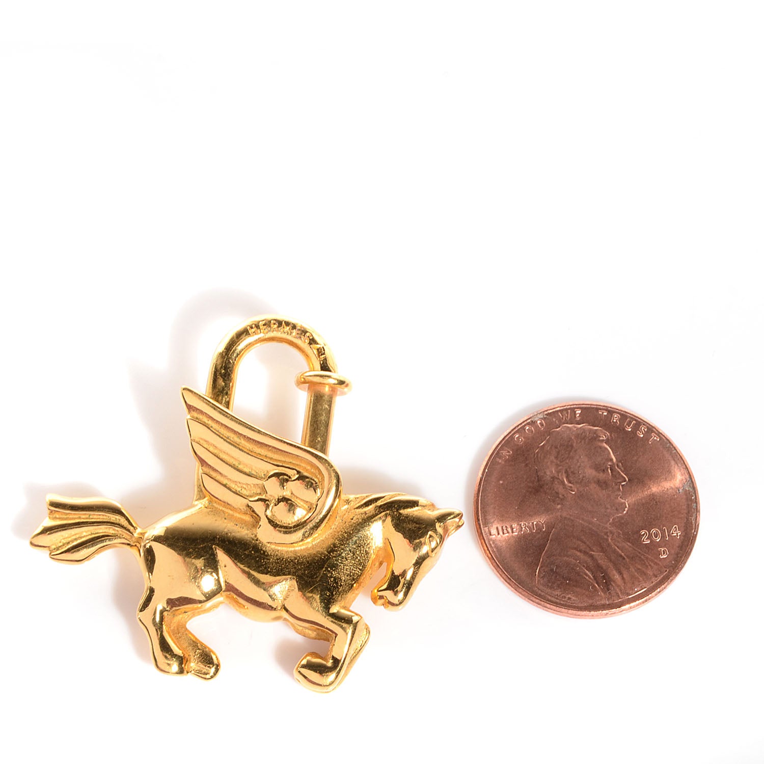 Hermes Pegasus Cadena Lock Gold Plated 2 of 3