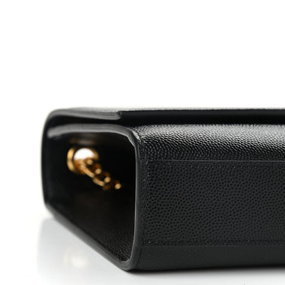 Saint Laurent Grain De Poudre Medium Classic Monogram Kate Satchel Black 8 of 15
