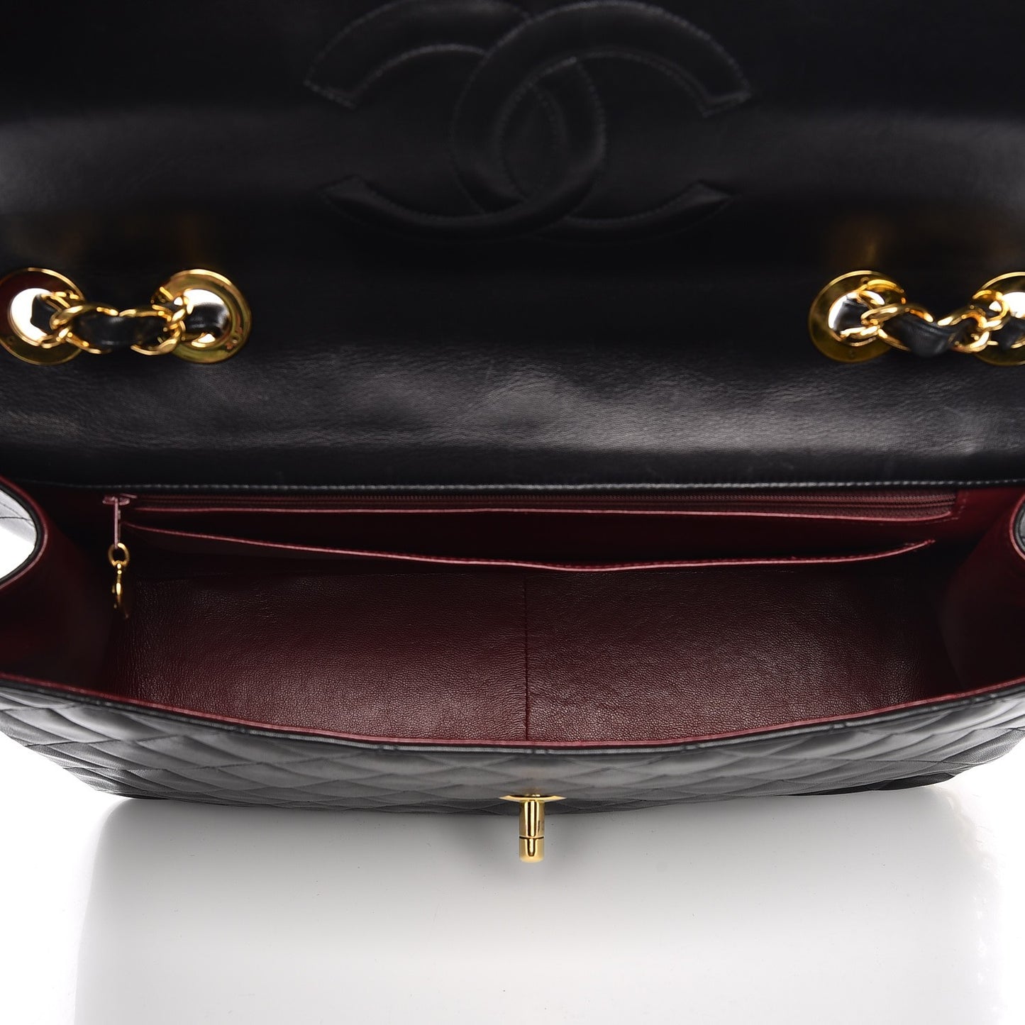 Lambskin XL Jumbo Flap Black
