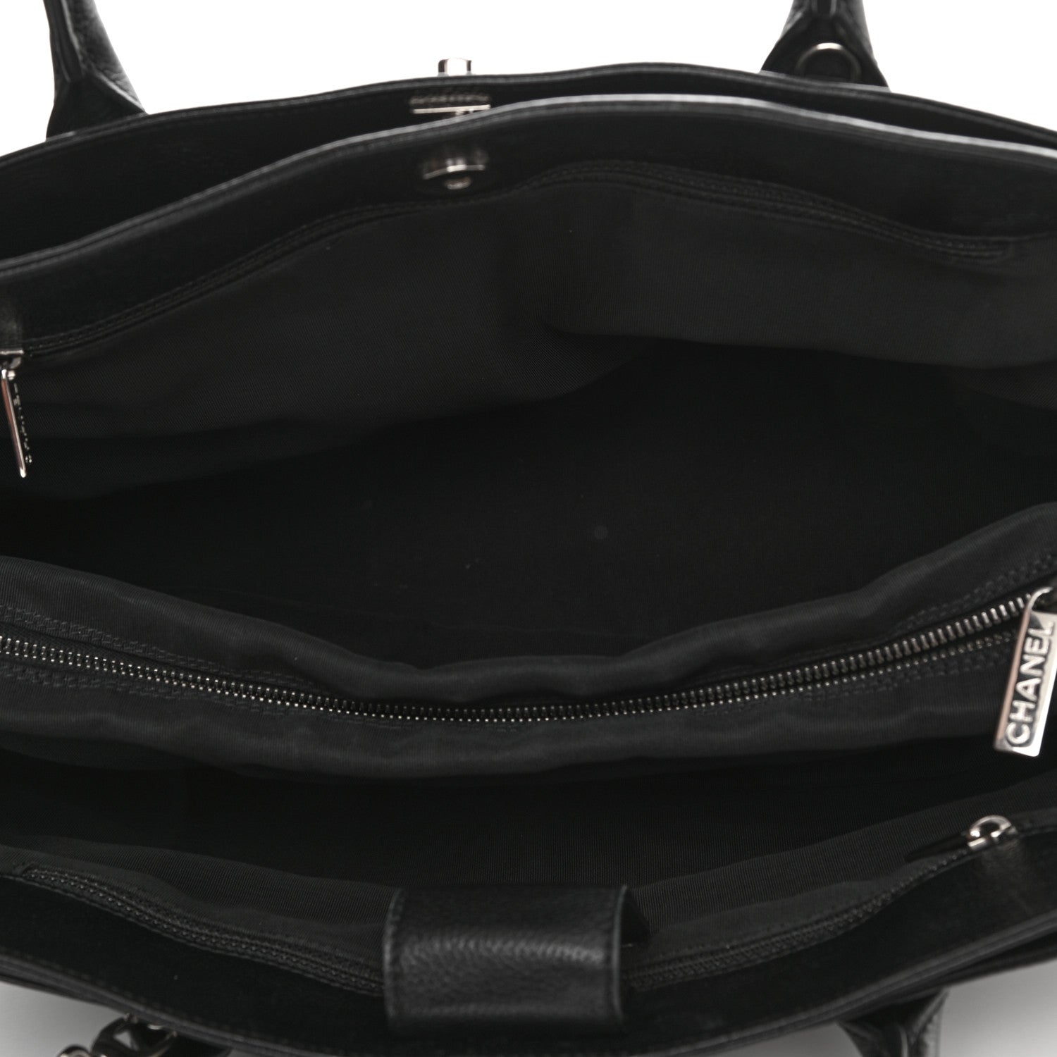 Chanel Calfskin Cerf Executive Shopper Tote Black 5 of 11