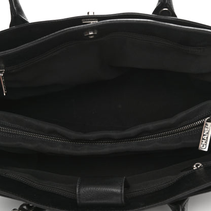Chanel Calfskin Cerf Executive Shopper Tote Black 5 of 11