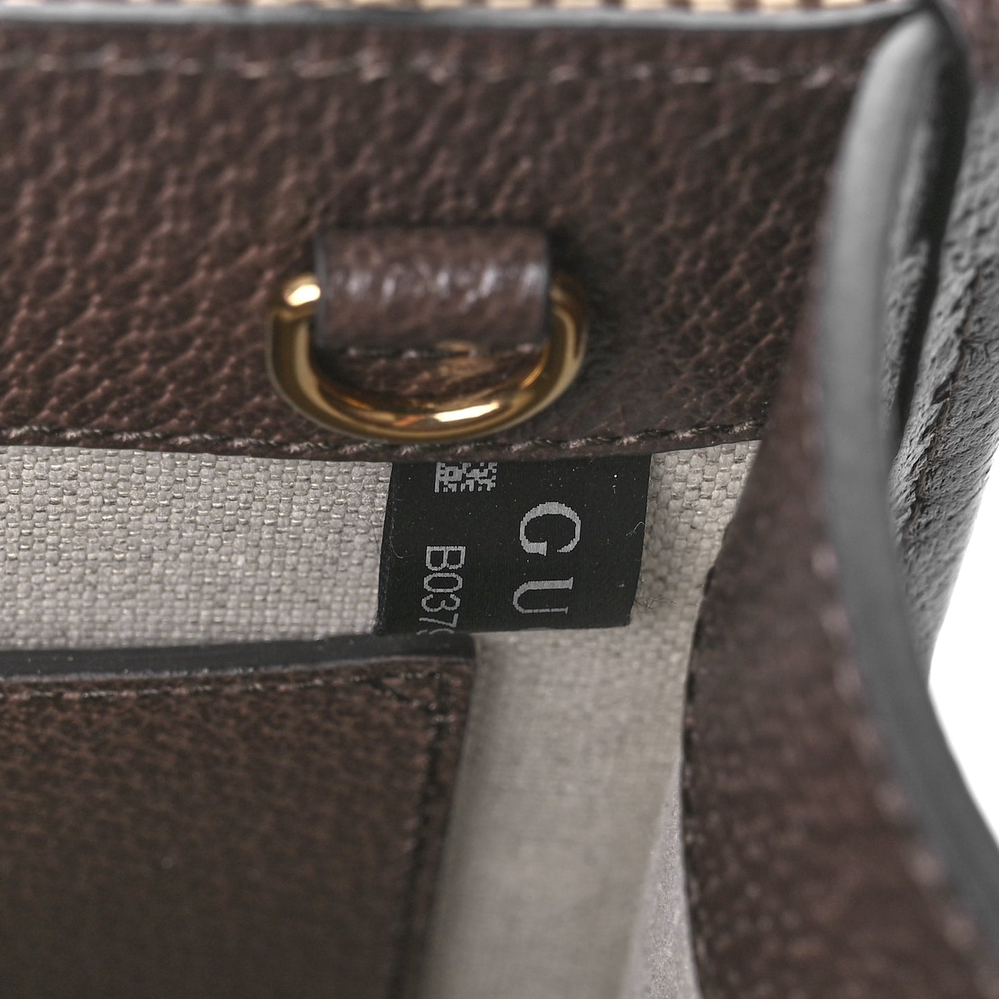 Monogram Jumbo GG Textured Dollar Calfskin Web Mini Vertical Tote Camel Ebony New Acero