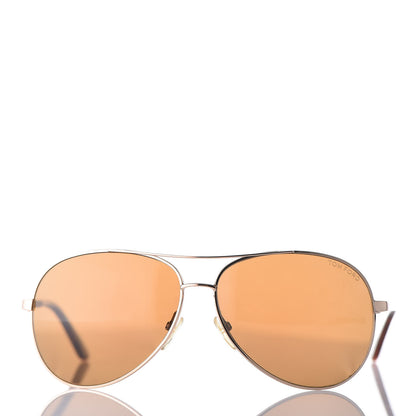 Tom Ford Metal Polarized Charles Aviator Sunglasses TF35 Gold 3 of 7