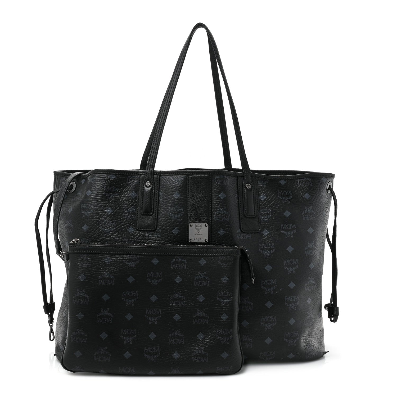 MCM Visetos Large Liz Reversible Shopper Tote Black 1 of 28