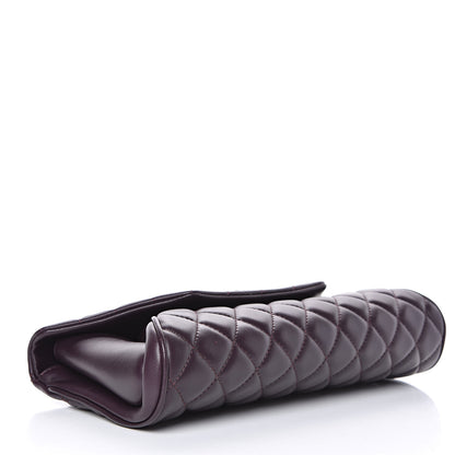 Chanel Lambskin Quilted Fold Up Again Clutch Purple 4 of 13