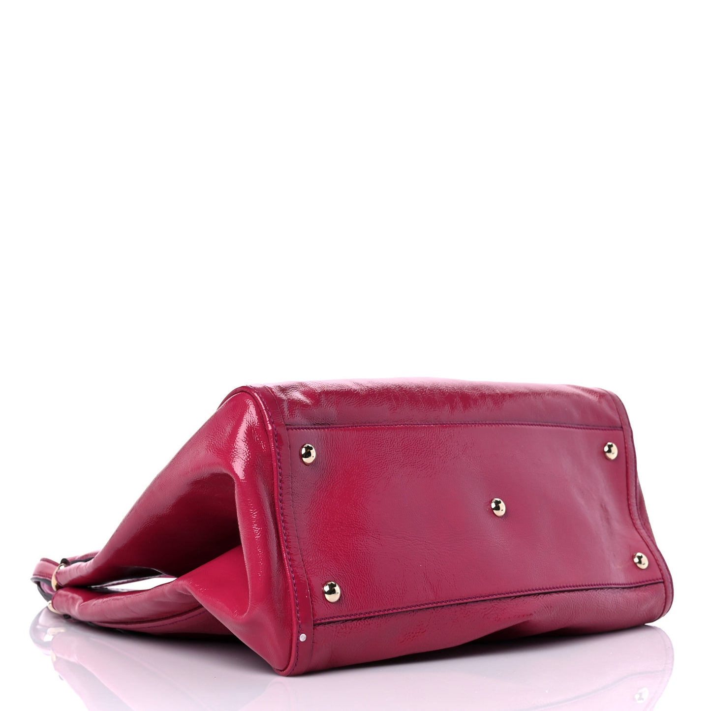 Vernice Naplack Medium Soho Shoulder Bag Bright Bouganville