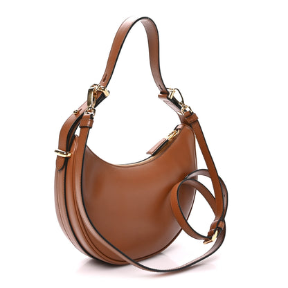 Prada Soft Calfskin Arque Shoulder Bag Cognac 3 of 9