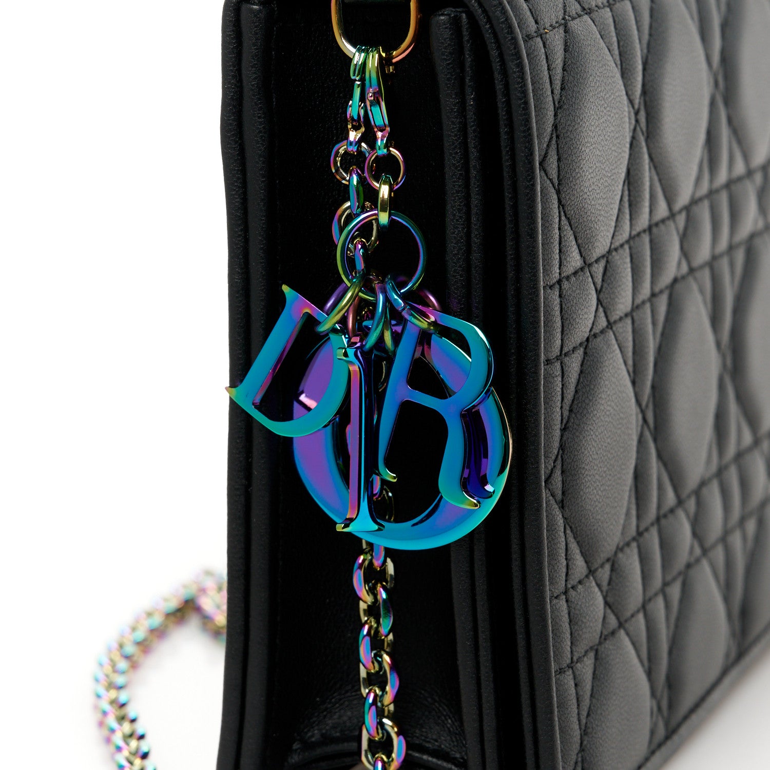 Christian Dior Lambskin Cannage Lady Dior Pouch Black 13 of 16