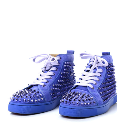 Christian Louboutin Suede Mens Louis Spikes Flat Sneakers 41 Purple 3 of 8