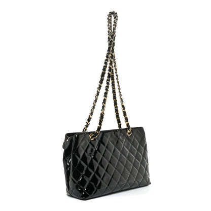 Chanel Patent Quilted Tote Black 3 of 21