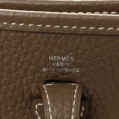 Hermes Taurillon Clemence Amazone Evelyne TPM Etoupe Bleu Indigo 6 of 10