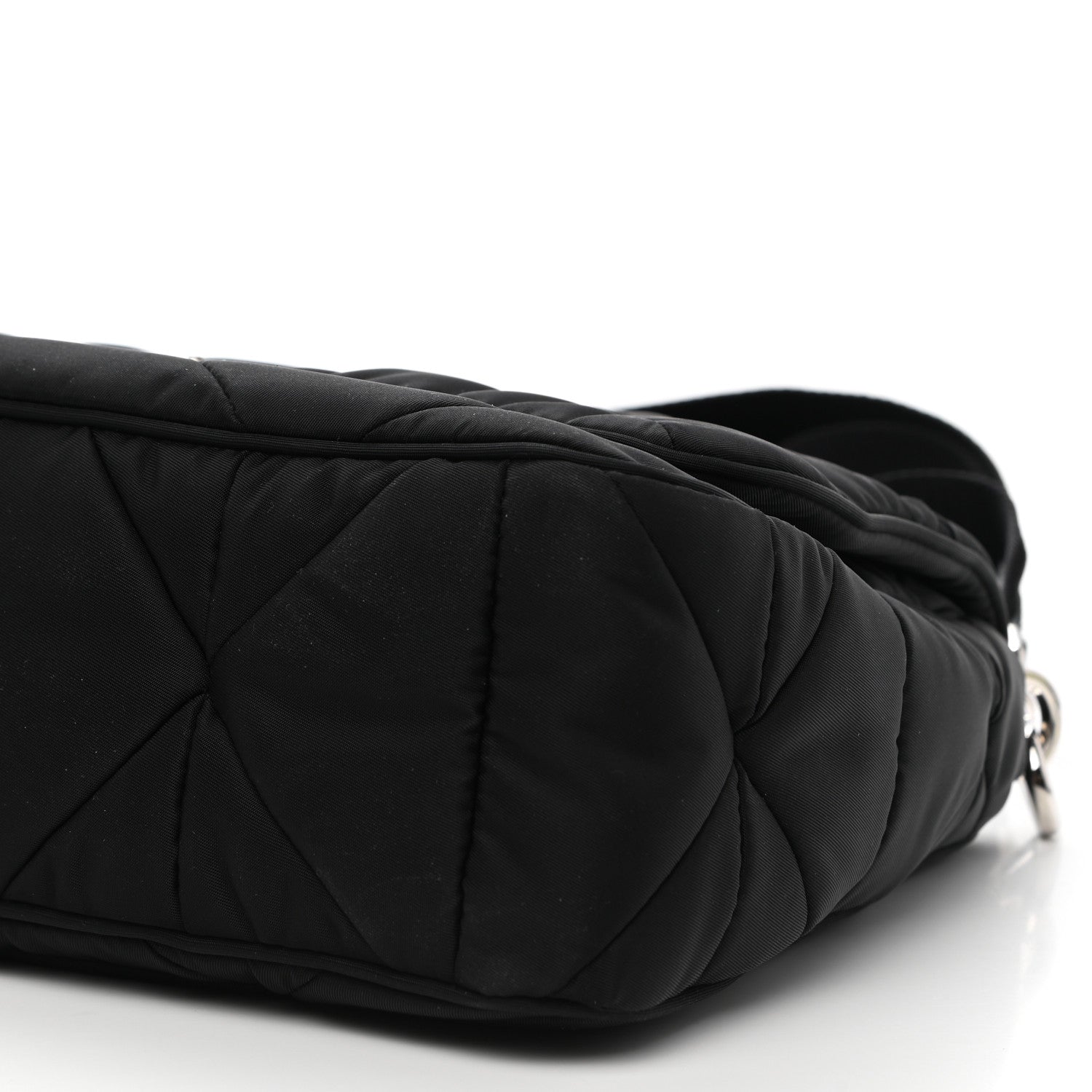 Prada Re-Nylon Quilted Padded Flap Shoulder Bag Black 6 of 12