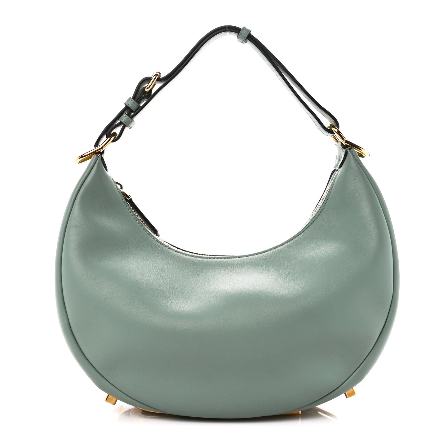 Vitello Grace Matte Small Fendigraphy Hobo Bag Menta