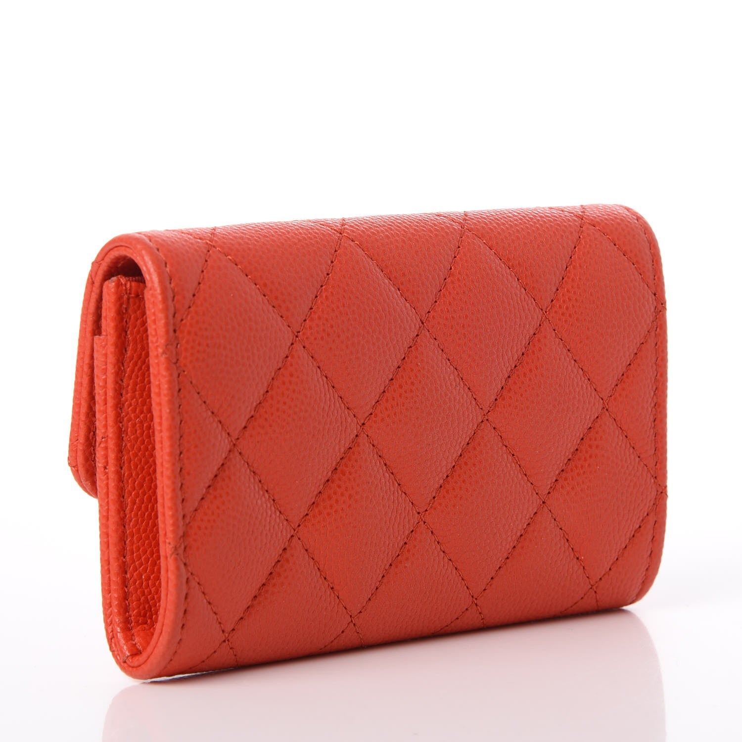 Chanel Caviar Quilted Flap Card Holder Red 3 of 9