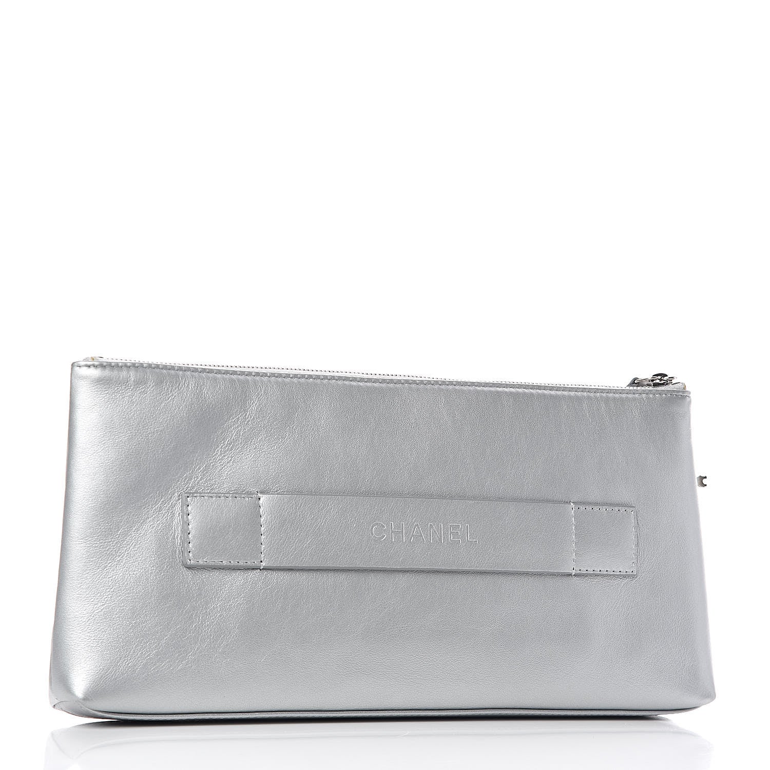 Chanel Metallic Calfskin Keyboard Pouch Silver 3 of 11