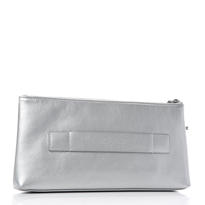Chanel Metallic Calfskin Keyboard Pouch Silver 3 of 11