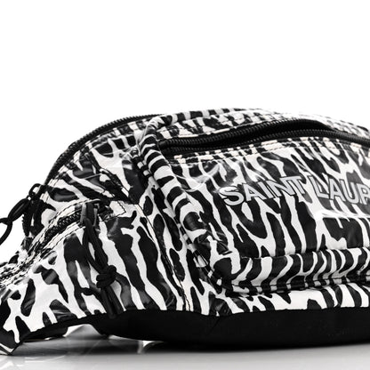Saint Laurent Nylon Leopard Print Belt Bag Black 8 of 10