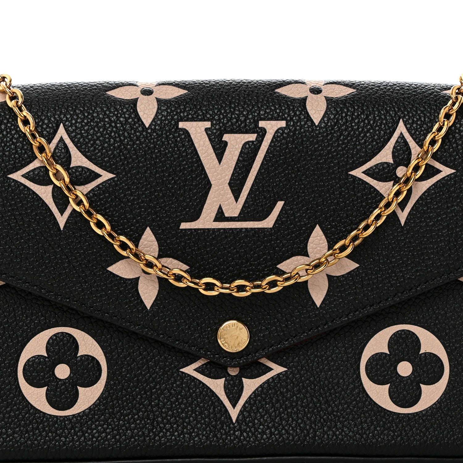 Louis Vuitton Empreinte Monogram Giant Felicie Pochette Black Beige 7 of 10