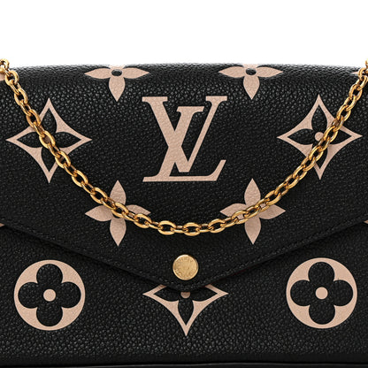 Louis Vuitton Empreinte Monogram Giant Felicie Pochette Black Beige 7 of 10