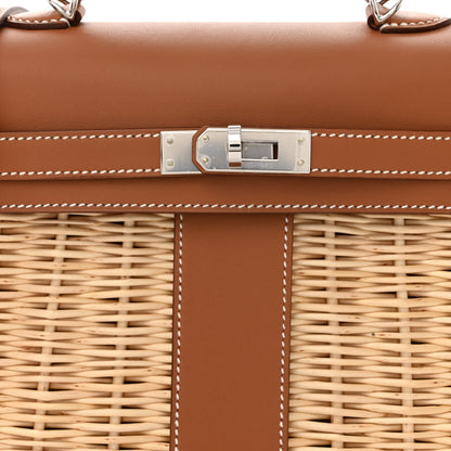 Hermes Wicker Swift Picnic Mini Kelly 20 Naturel Gold 8 of 11