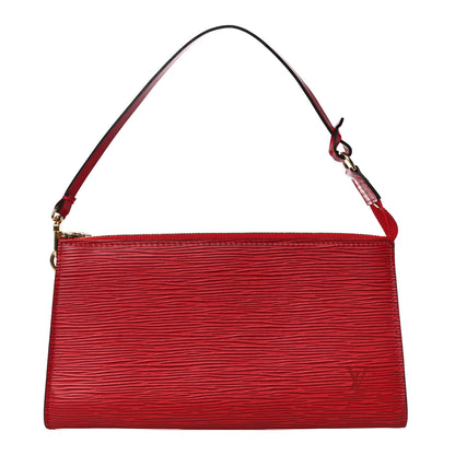 Louis Vuitton Epi Pochette Accessories 24 Castillan Red 1 of 11