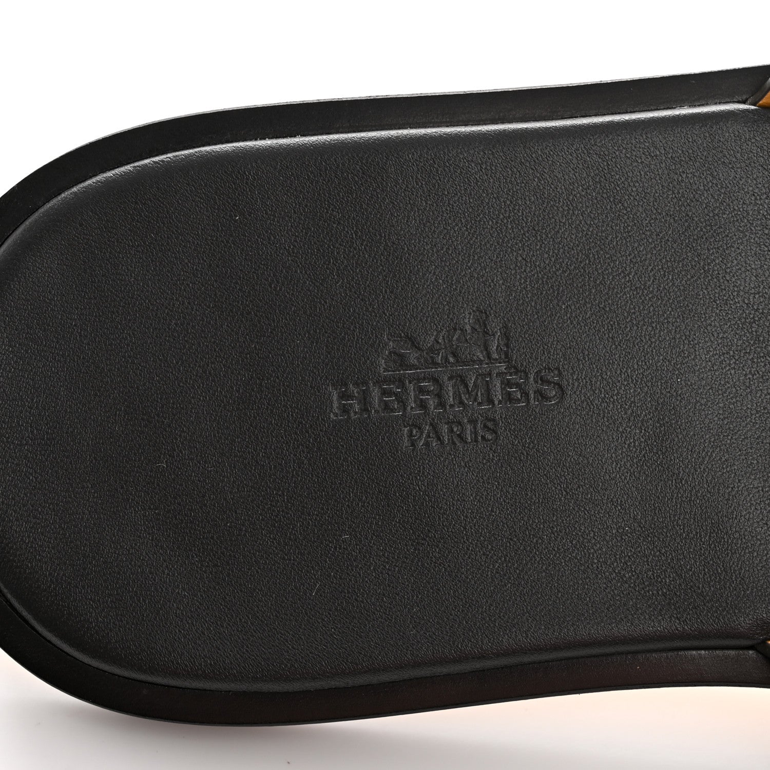 Hermes Calfskin Mens Izmir Sandals 43 Black 8 of 9