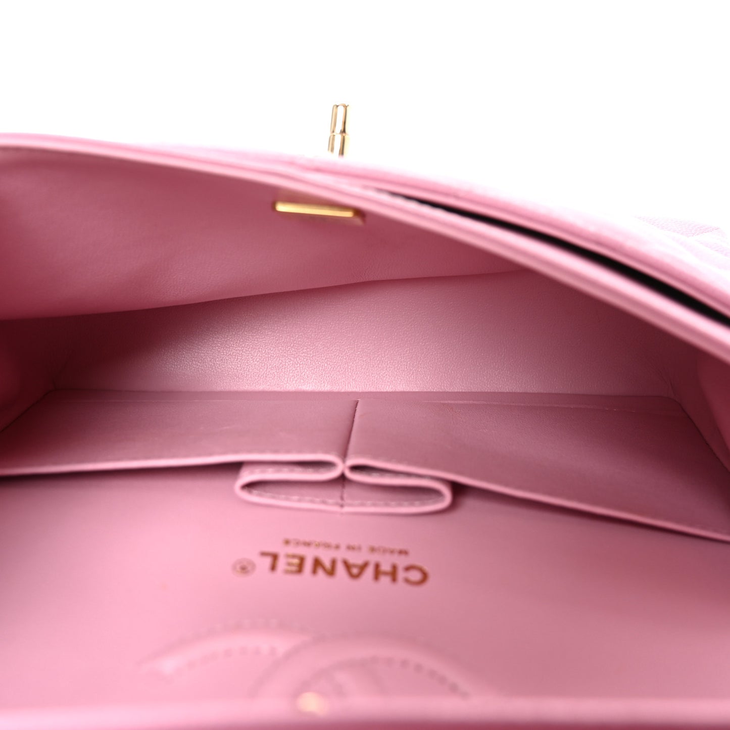 Caviar Quilted Small Double Flap Pink