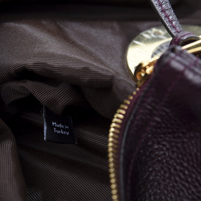 Mulberry Spongy Pebbled Calfskin Daria Clutch Oxblood 6 of 9