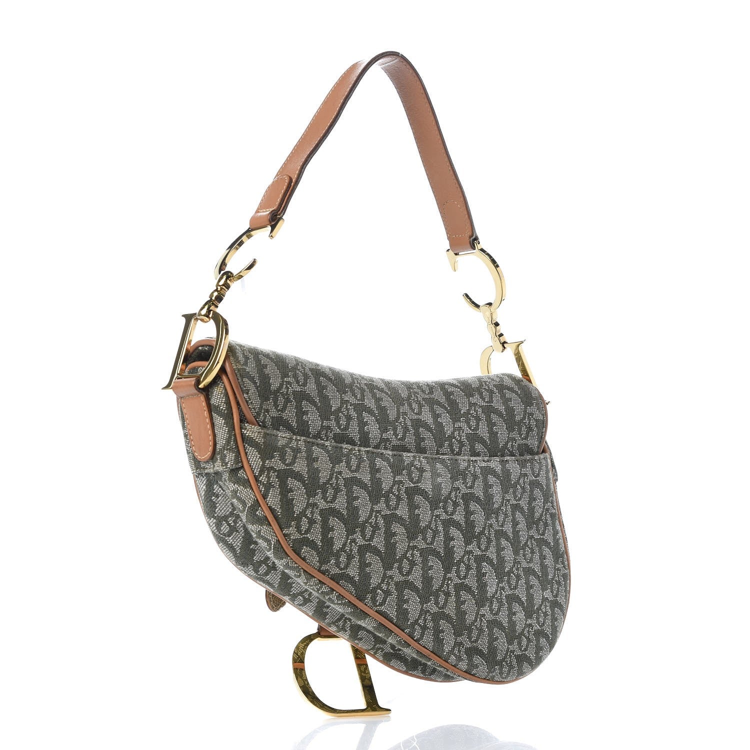Christian Dior Monogram Saddle Bag Green 3 of 7