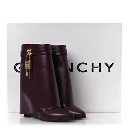 Givenchy Calfskin Shark Lock Ankle Boots 40 Oxblood Red 12 of 12