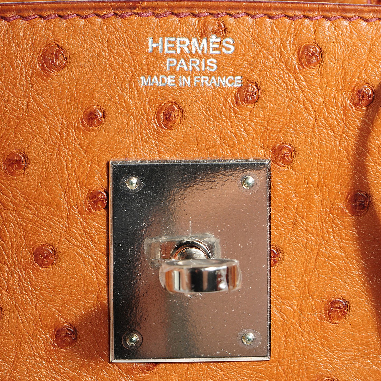 Ostrich Birkin 30 Cognac
