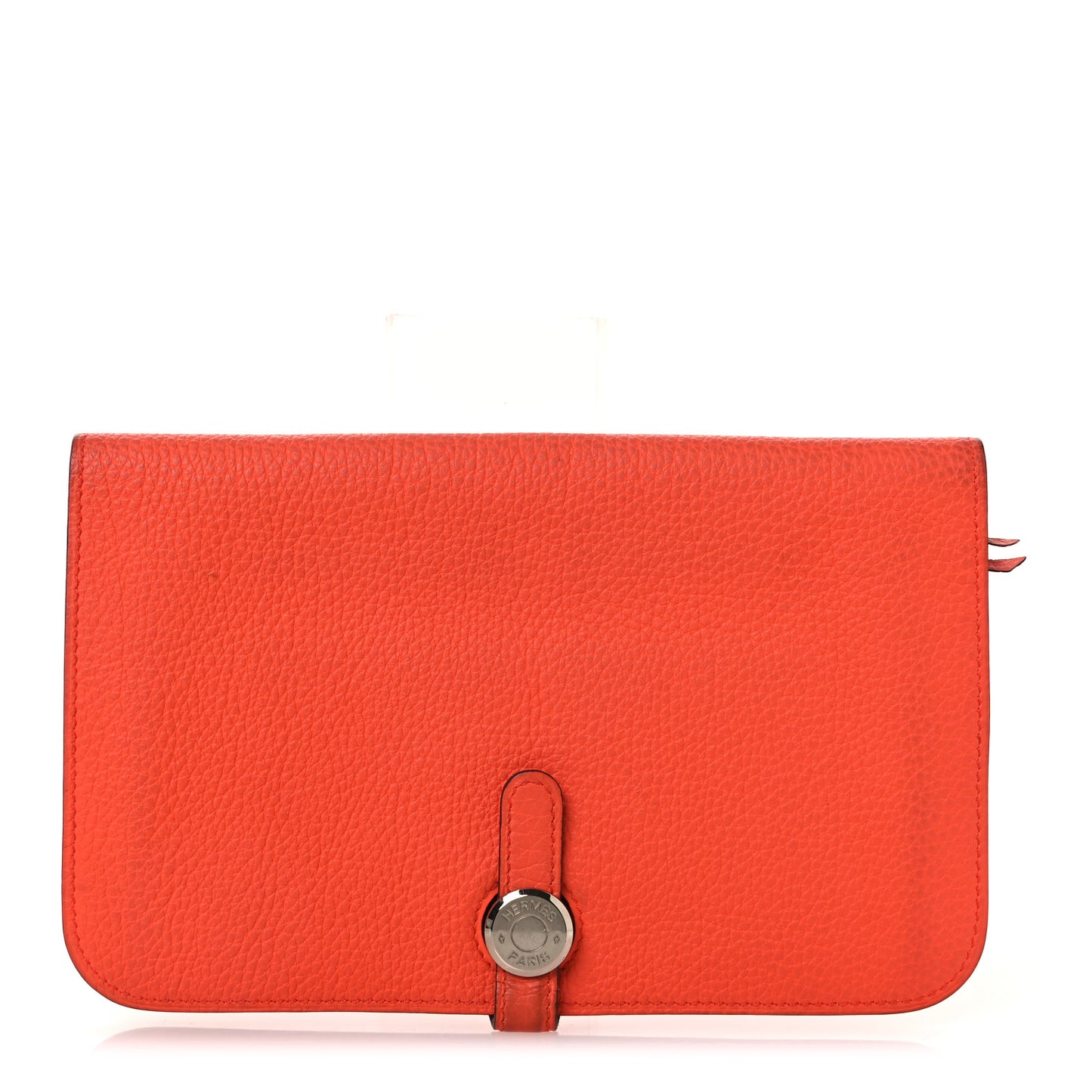 Togo Dogon Duo Wallet Orange Poppy Rose Candy