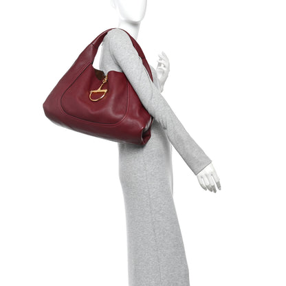 Gucci Grained Calfskin Softbit Maxi Shoulder Bag Rosso Ancora Red 2 of 10