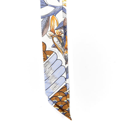 Hermes Silk Tree Of Song Twilly Creme Mauve Ocre 2 of 3