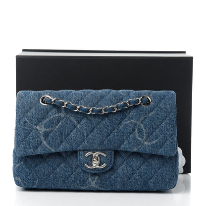 Chanel Denim Quilted CC Print Medium Single Flap Blue 11 of 11