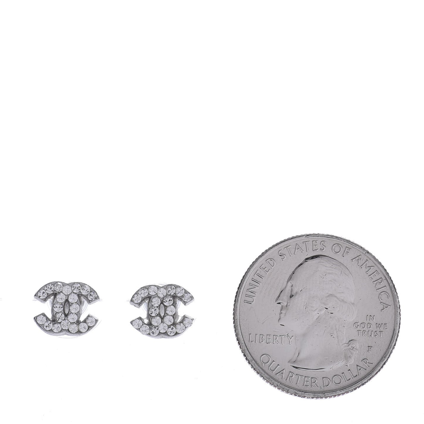Crystal Timeless CC Earrings Silver