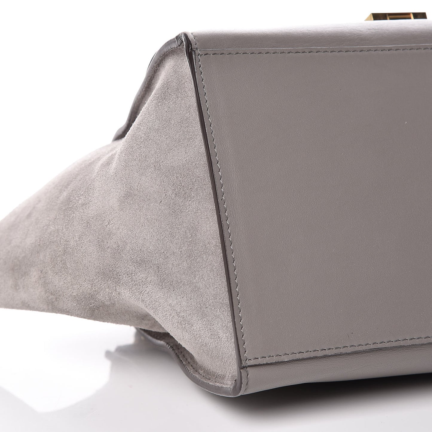 Crocodile Embossed Nubuck Medium Trapeze Grey