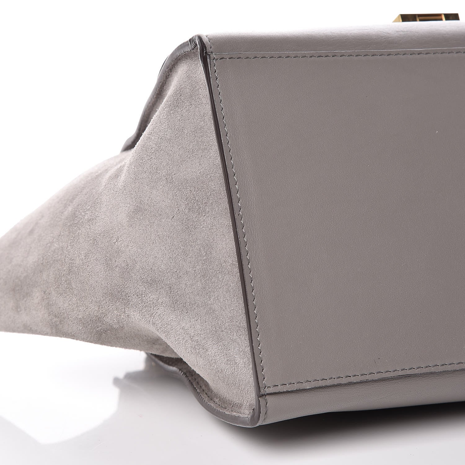Celine Crocodile Embossed Nubuck Medium Trapeze Grey 11 of 18