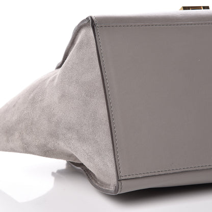Celine Crocodile Embossed Nubuck Medium Trapeze Grey 11 of 18