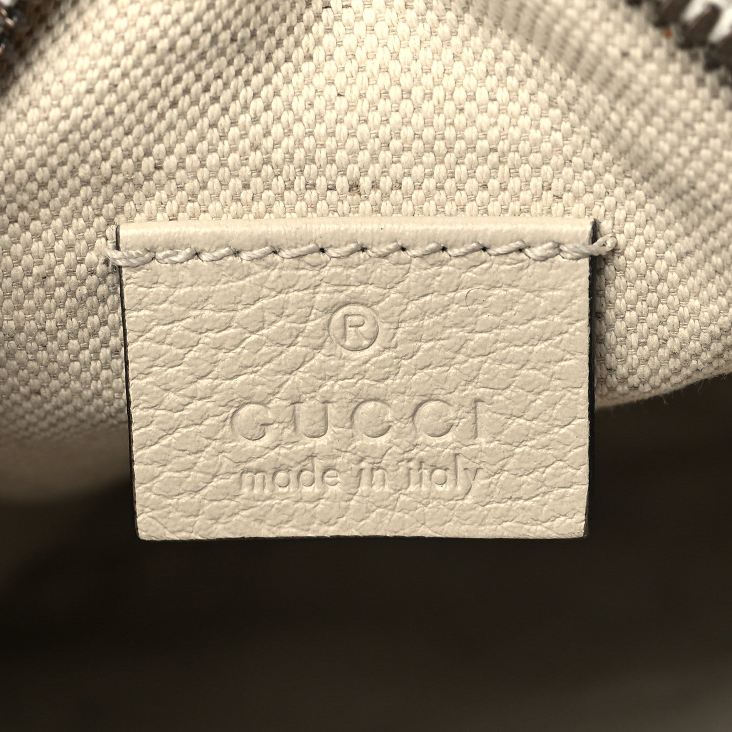 Gucci Grained Calfskin Mini Logo Messenger Bag White 6 of 7