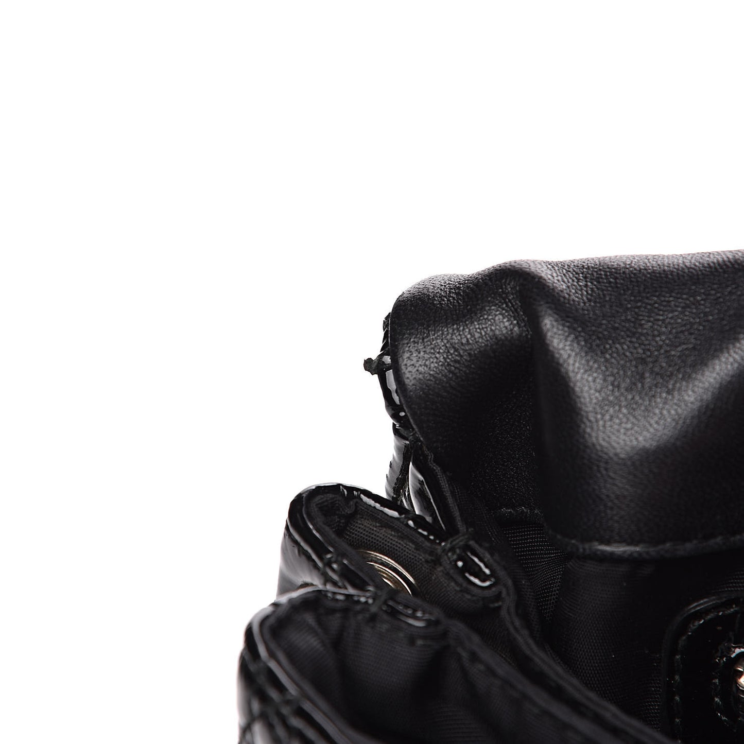 Patent Cannage Large New Lock Flap Bag Black