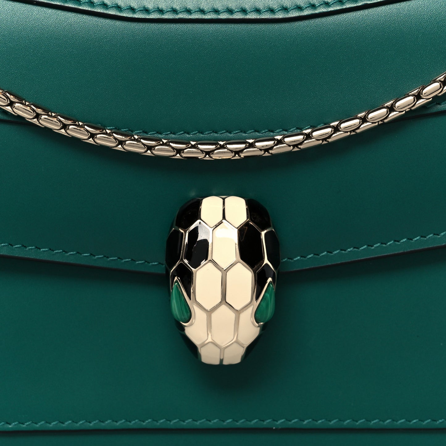Calfskin Serpenti Forever Shoulder Bag Emerald Green