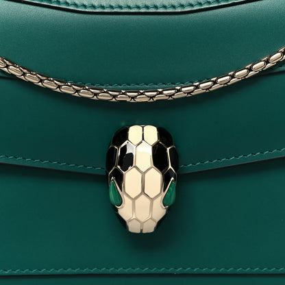 Bulgari Calfskin Serpenti Forever Shoulder Bag Emerald Green 9 of 11