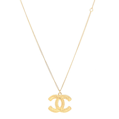 Chanel CC Necklace Matte Gold 1 of 6