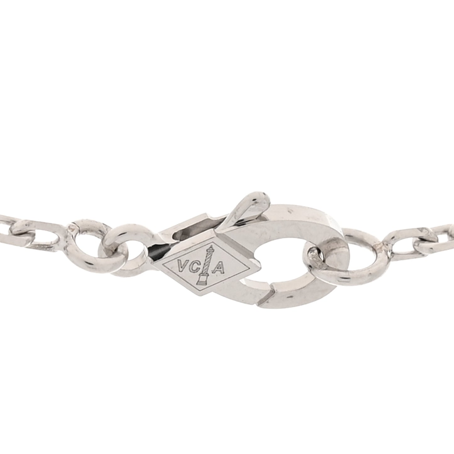 18K White Gold Trace Chain Necklace 50cm