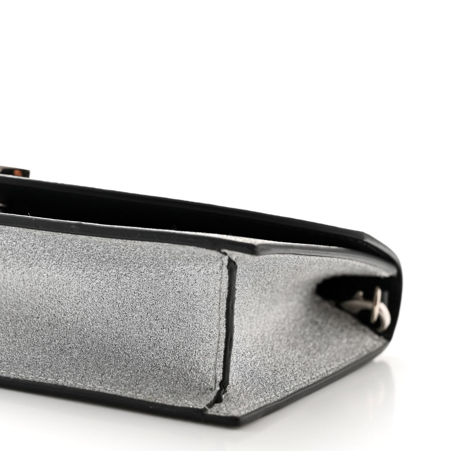 Christian Louboutin Glitter Calfskin Loubi54 Crossbody Clutch Silver 9 of 13