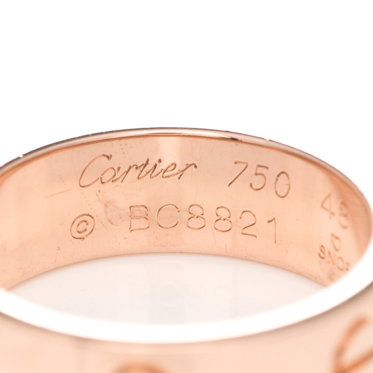 Cartier 18K Pink Gold 5.5mm LOVE Ring 48 4.5 4 of 5